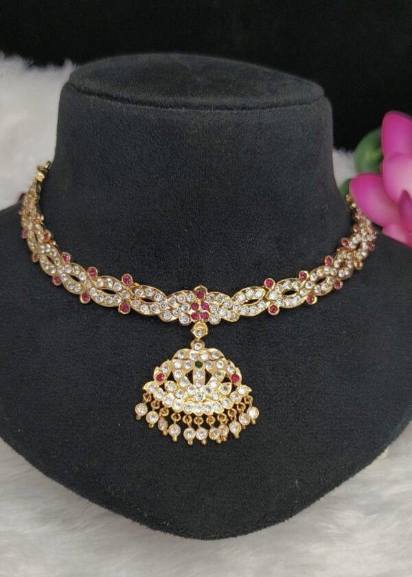 Vintage impon stone necklace
