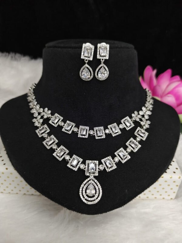 American Diamond Necklace - WHITE