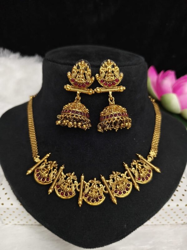 Lakshmi Necklace with jumkas