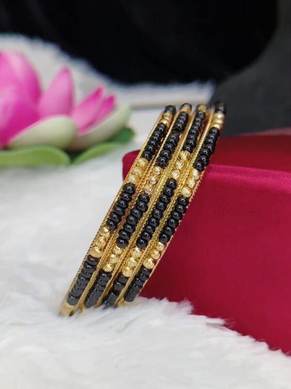 Black beads bangles