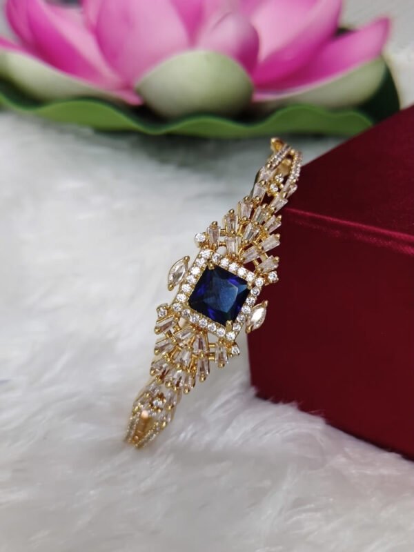 AD Stone Kada bangle - BLUE