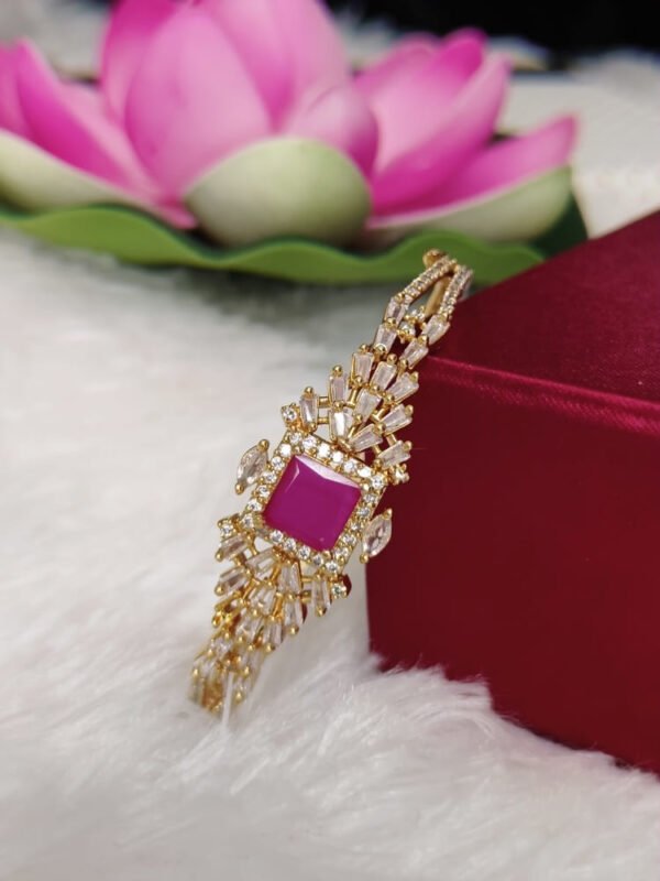 AD stone kada bangle - RUBY