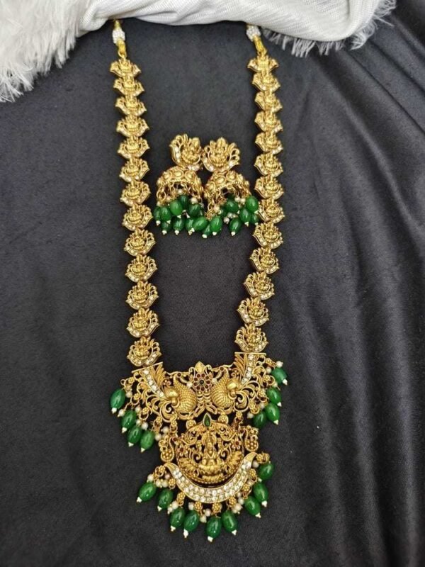 Lakshmi haram with jumkas
