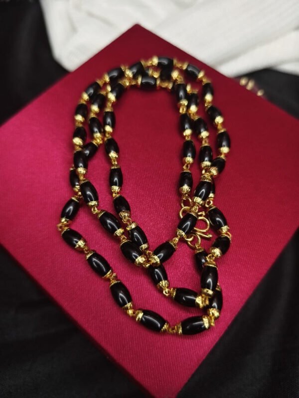 Black beads mala.
