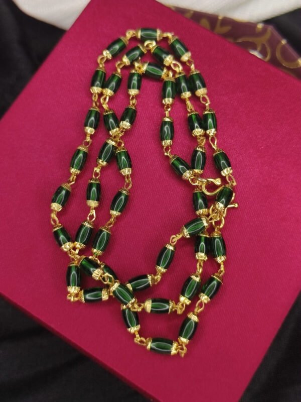 Green beads mala.