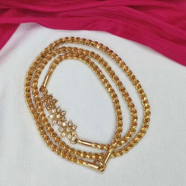Diamond replica mugappu chain