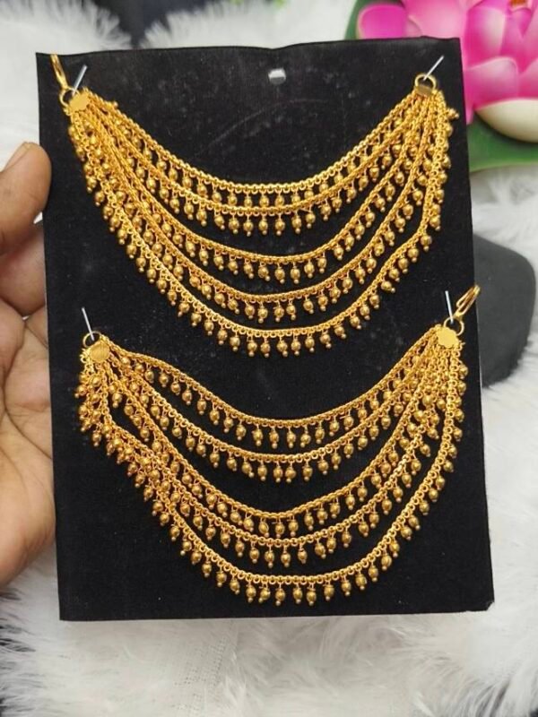 Grand 5 layer bridal earchain