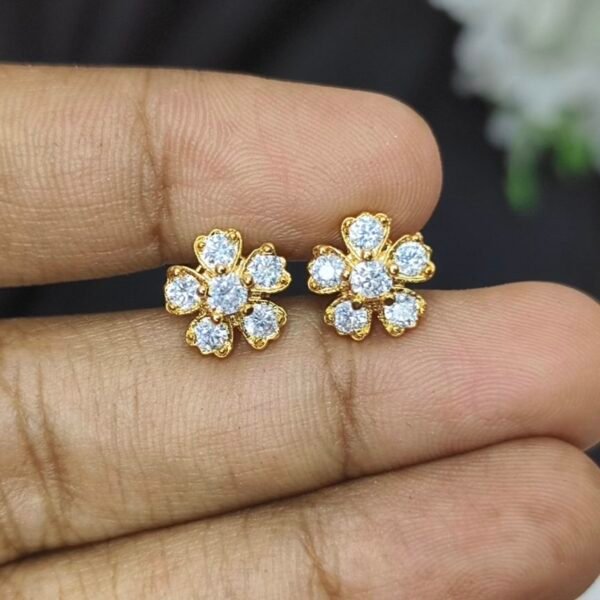 Full White stones studs