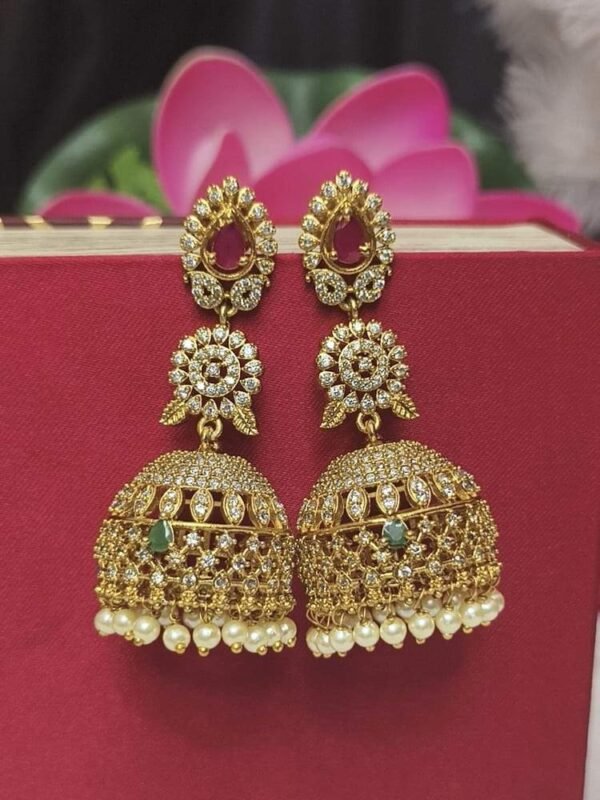 Premium AD stones bridal jumkas