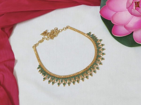 AD Stones Necklace - GREEN