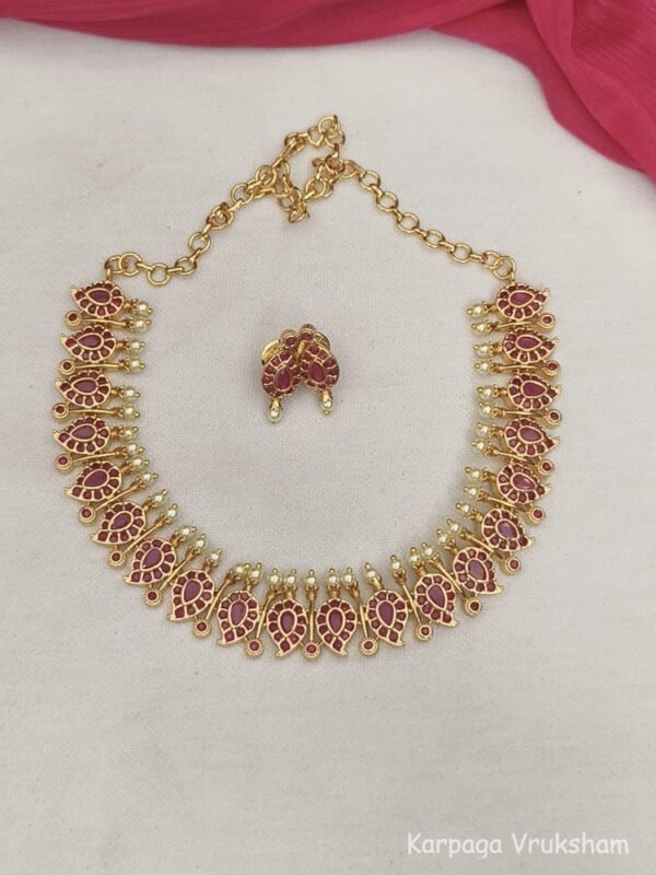 Ruby mango necklace with studs - Image 2