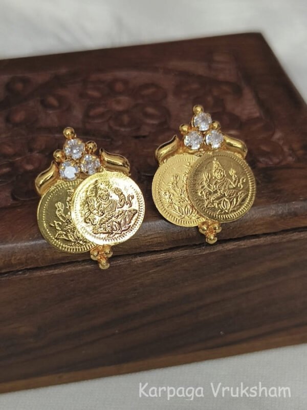 Lakshmi coins earrings