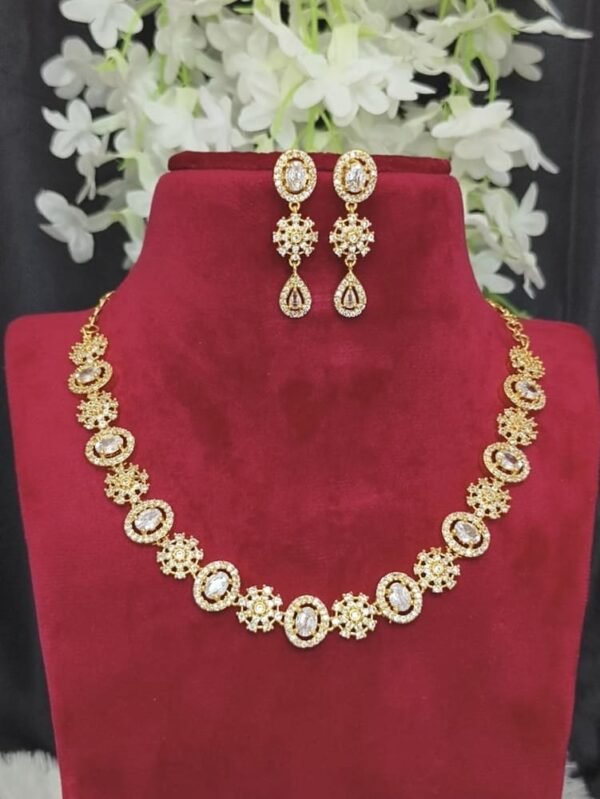 Party wear necklace with earrings