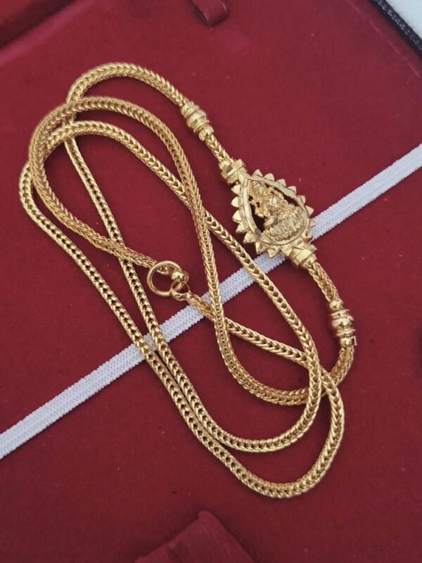 Gold like Lakshmi mugappu chain