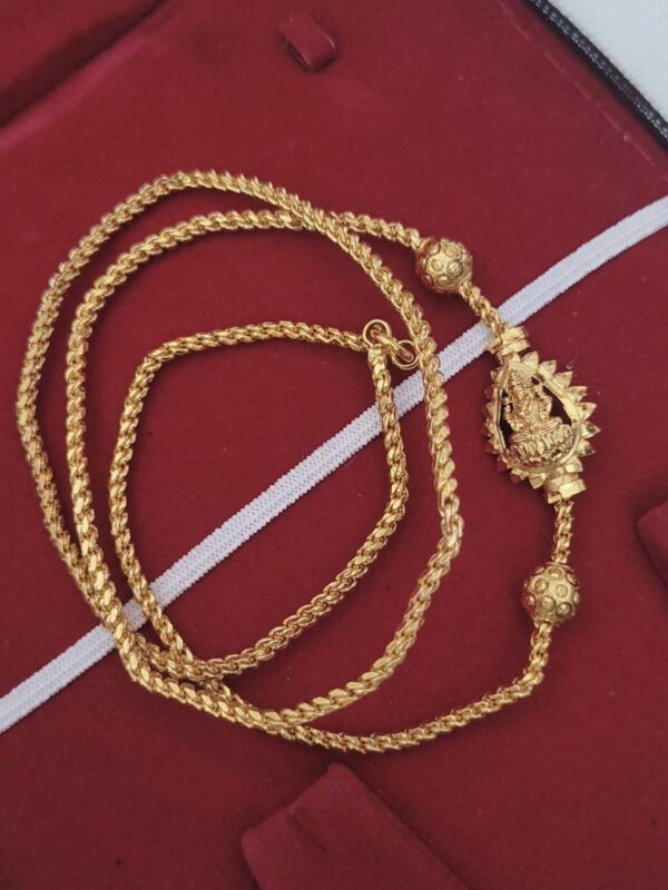 Gold like Lakshmi mugappu chain
