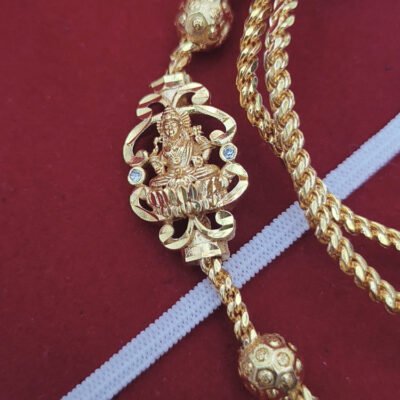 Gold like Lakshmi mugappu chain
