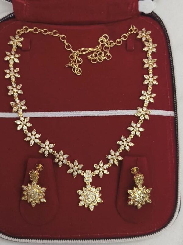 Impon necklace with earrings