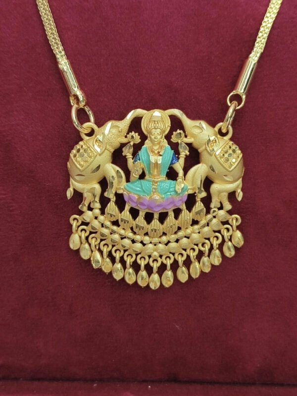 1 gram forming enamel Lakshmi dollar chain