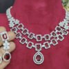 American diamond necklace - RED