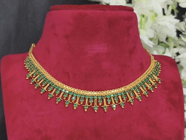 AD Stones Necklace - GREEN