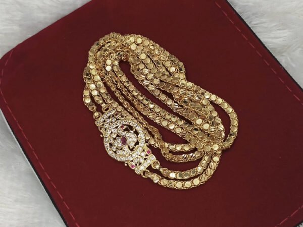 Vintage Impon 2 vadam mugappu chain
