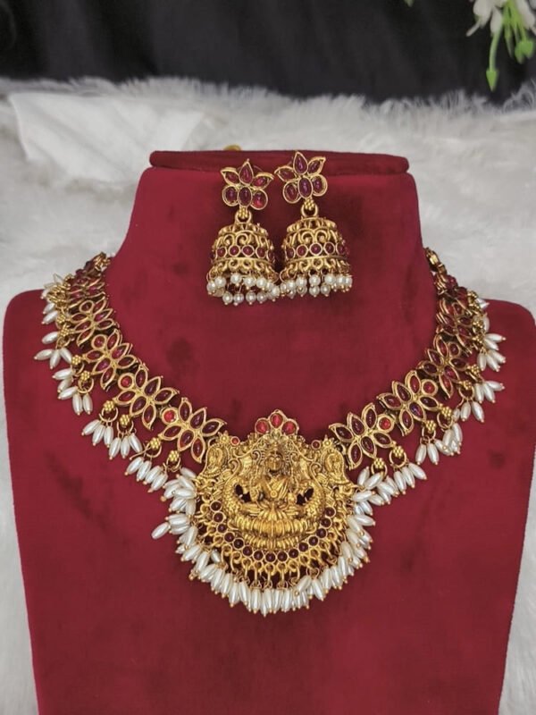 Antique Lakshmi Necklace with jumkas