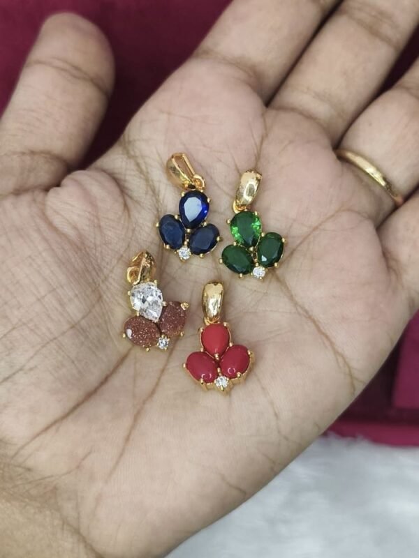 Daily wear American diamond stone pendants