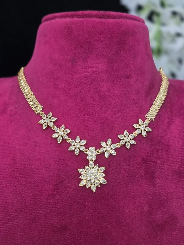 Impon Diamond replica Necklace With Earrings - Image 2