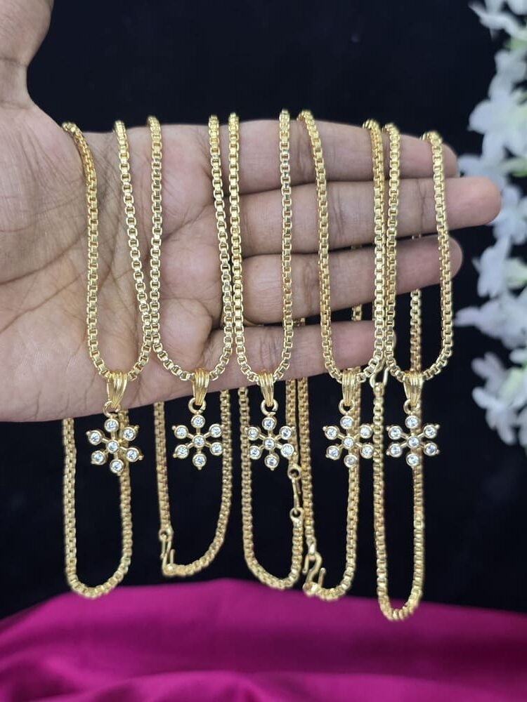 Diamond Look Like Short Dollar Chain