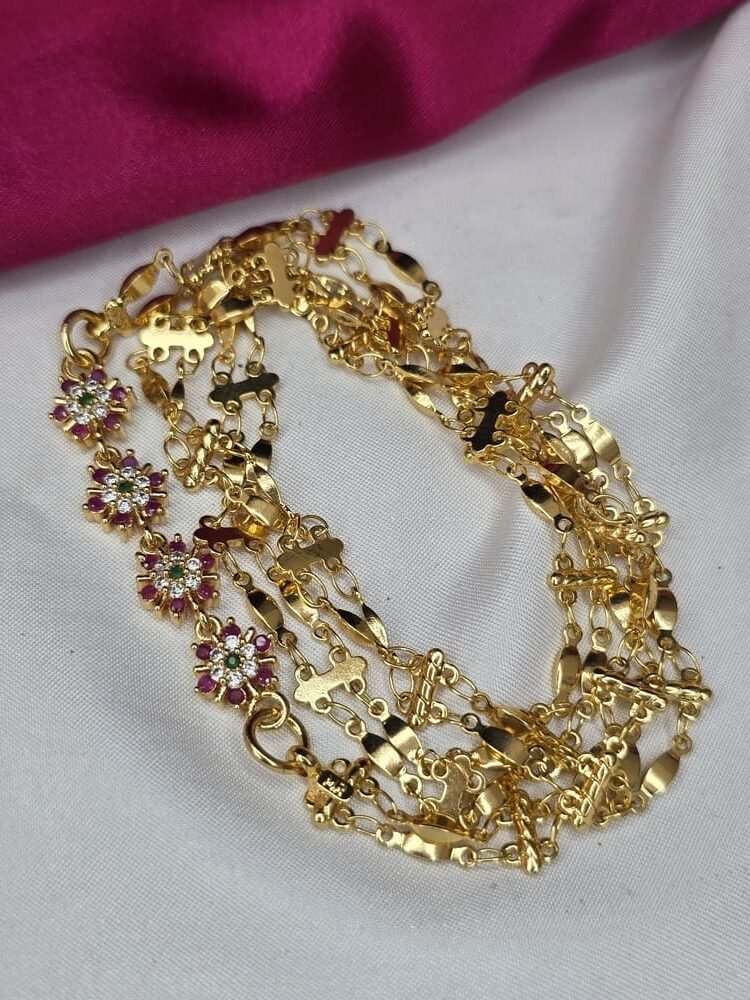 2 - Line AD Stone Mugappu Chain