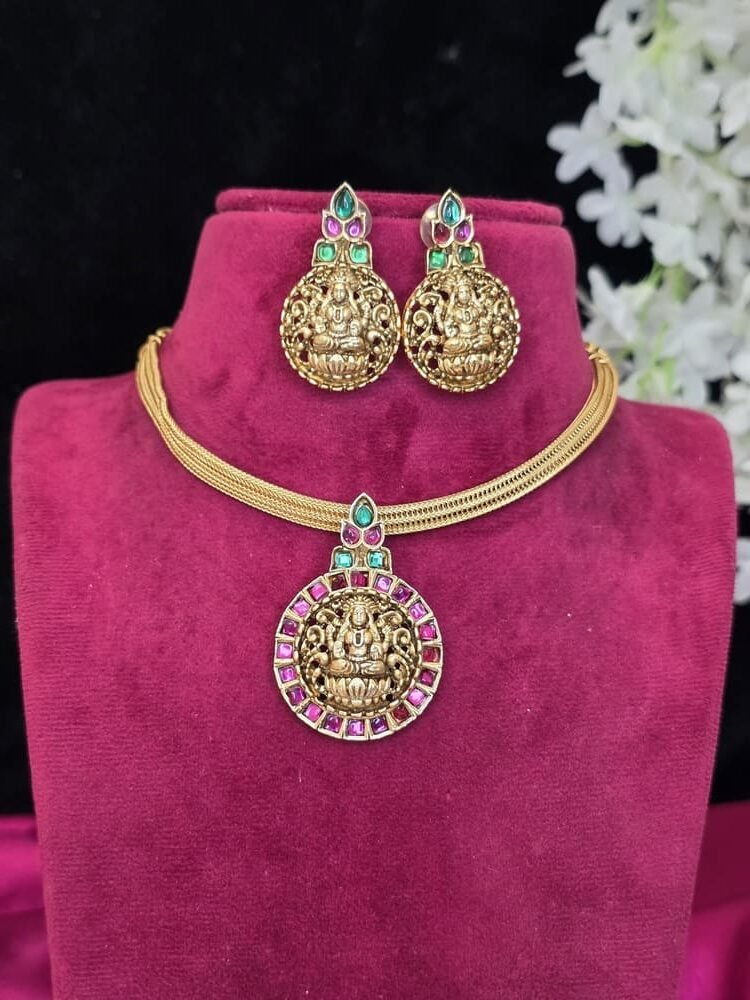 Antique Lakshmi Choker with Earrings
