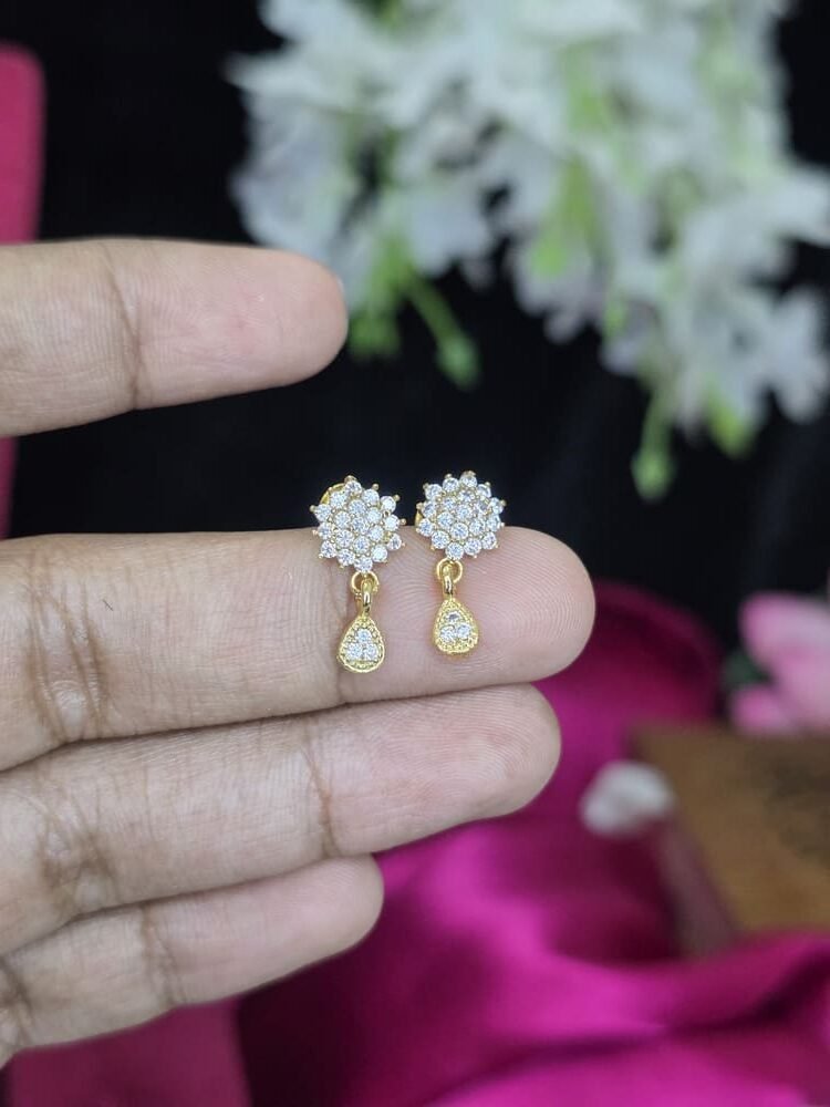 Diamond Like AD Stone Earrings - Image 2