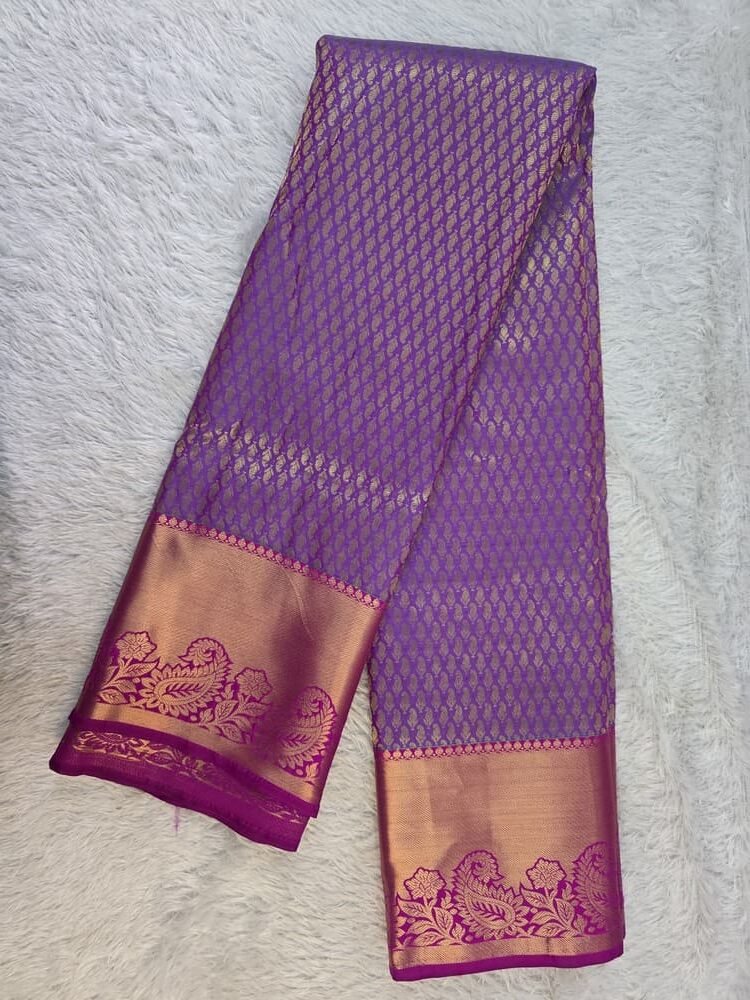Full Zari Kanchi Semi Silk Saree